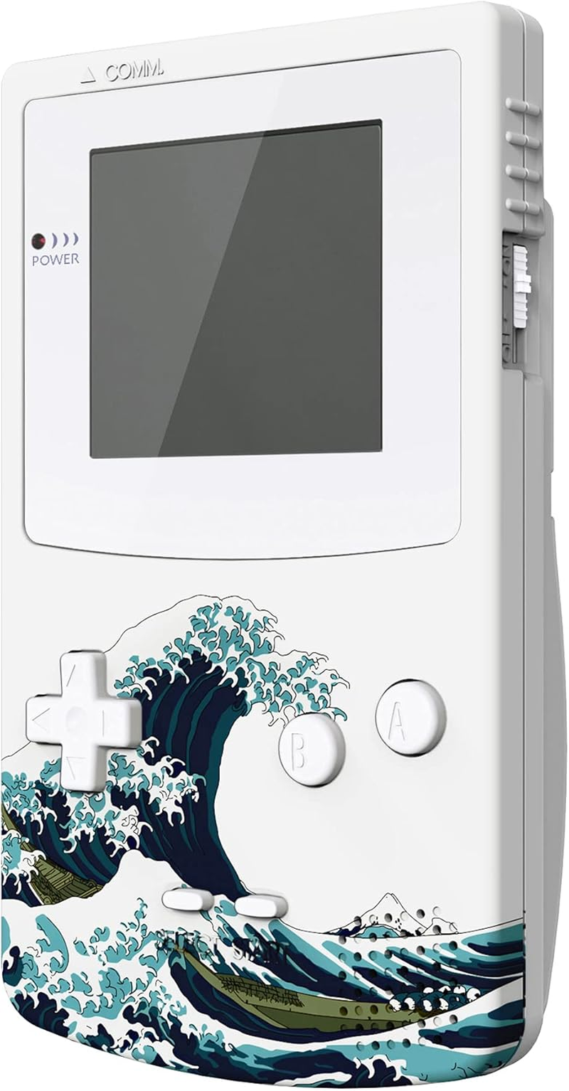 IPS Ready Upgraded Extremerate the Great Wave Replacement Shell Full Housing Cover W/Buttons for Gameboy Color &ndash; Fit for GBC OSD IPS & Regular IPS & Standard LCD &ndash; Console & IPS Screen NOT Included