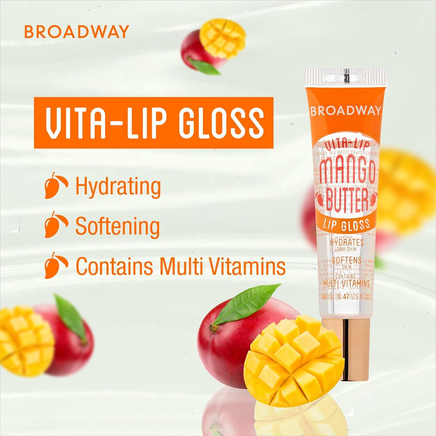 Broadway Vita-Lip Clear Lip Gloss 0.47Oz/14Ml (3PCS - Mango Butter) image number 2