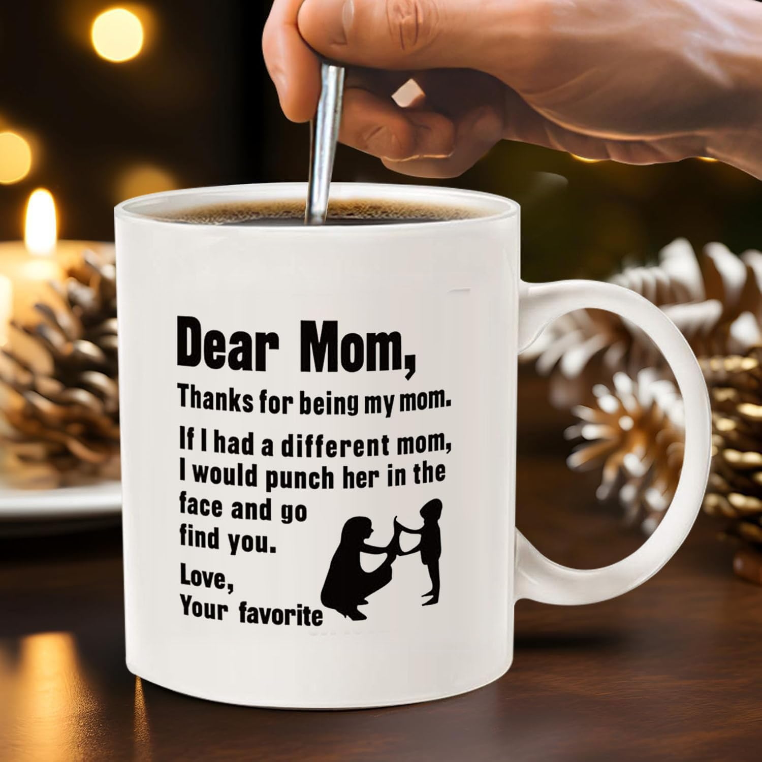 Mom Mug Mothers Day Gifts from Daughter and Son, Dear Mom Coffee Mug, Mother'S Day Mugs from Kids, Mother'S Day for Moms from Daughter, Son, Funny Gift, for Moms Who Have Everything image number 2
