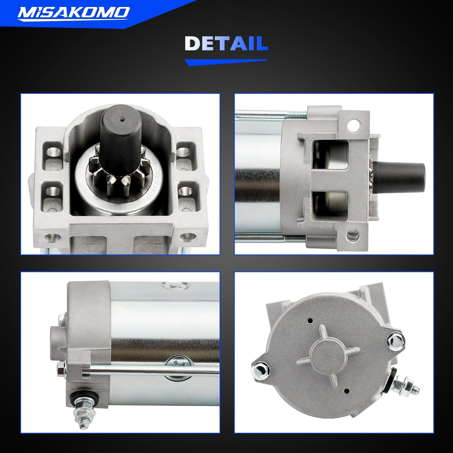 136-7880 Starter Motor Lawn Mower Starter Motor for 2P77F Engines Compatible with Toro Timecutter Titan HD Z Master Quest Radius E-Series S-Series, Exmark Quest Replace# 133-1564 127-9209 133-9828 image number 3