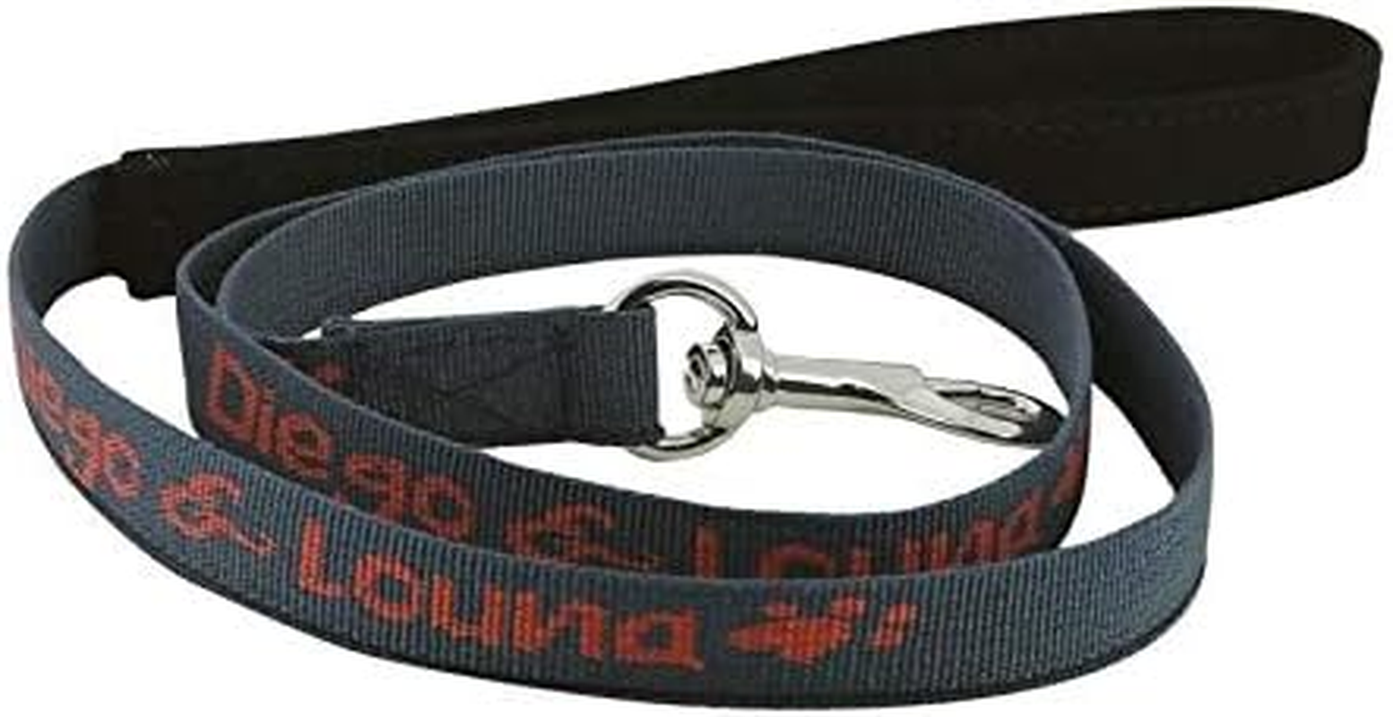 EKKIA / French Nylon Leash for Dogs, 59.1 Inches (150 Cm), Diego & LOUANA Leash for Small, Medium, and Large Dogs (Dark Gray)