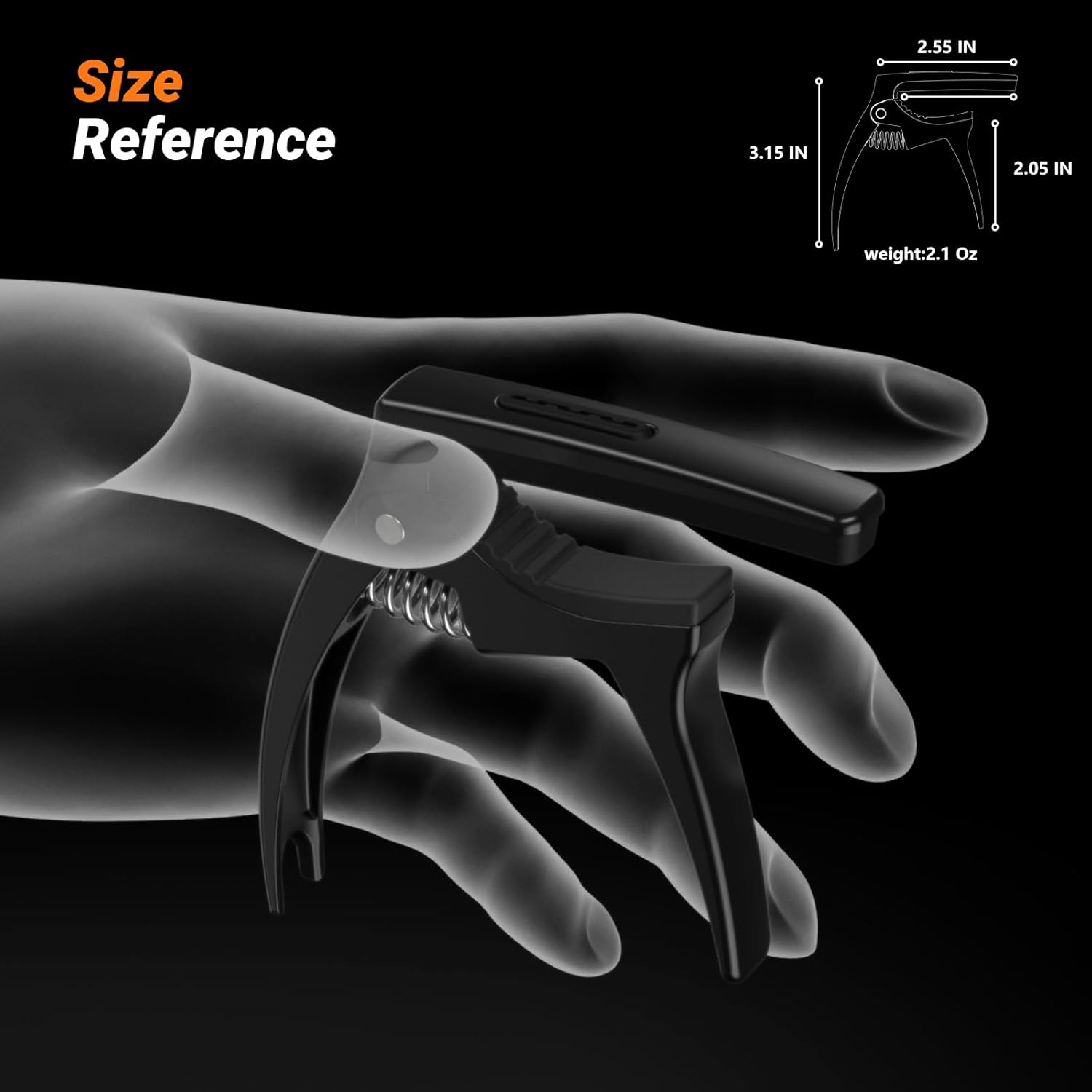 3In1 Guitar Capo for Acoustic and Electric Guitars(With Pick Holder and 4Picks),Ukulele,Guitar Accessories - Wood Grain image number 4