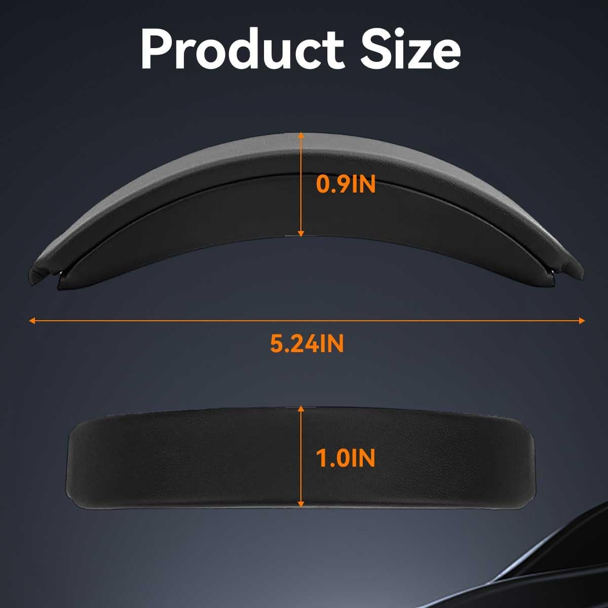 T Tersely Replacement Headband Pad for Bose Quietcomfort QC45 QCSE QC35II QC35 Headband Cushion Cover with Protein Leather& Memory Foam (Black) image number 5