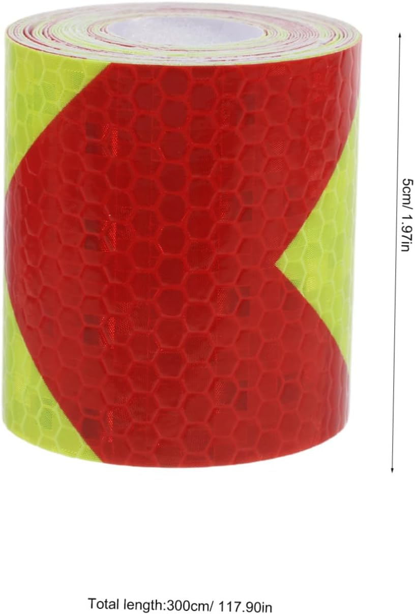 Zerodeko High Visibility Reflective Safety Tape with Arrow Design Weather Resistant Adhesive Strip for Vehicles Trailers Boats Enhanced Nighttime Visibility Caution Sticker for Road Safety image number 2