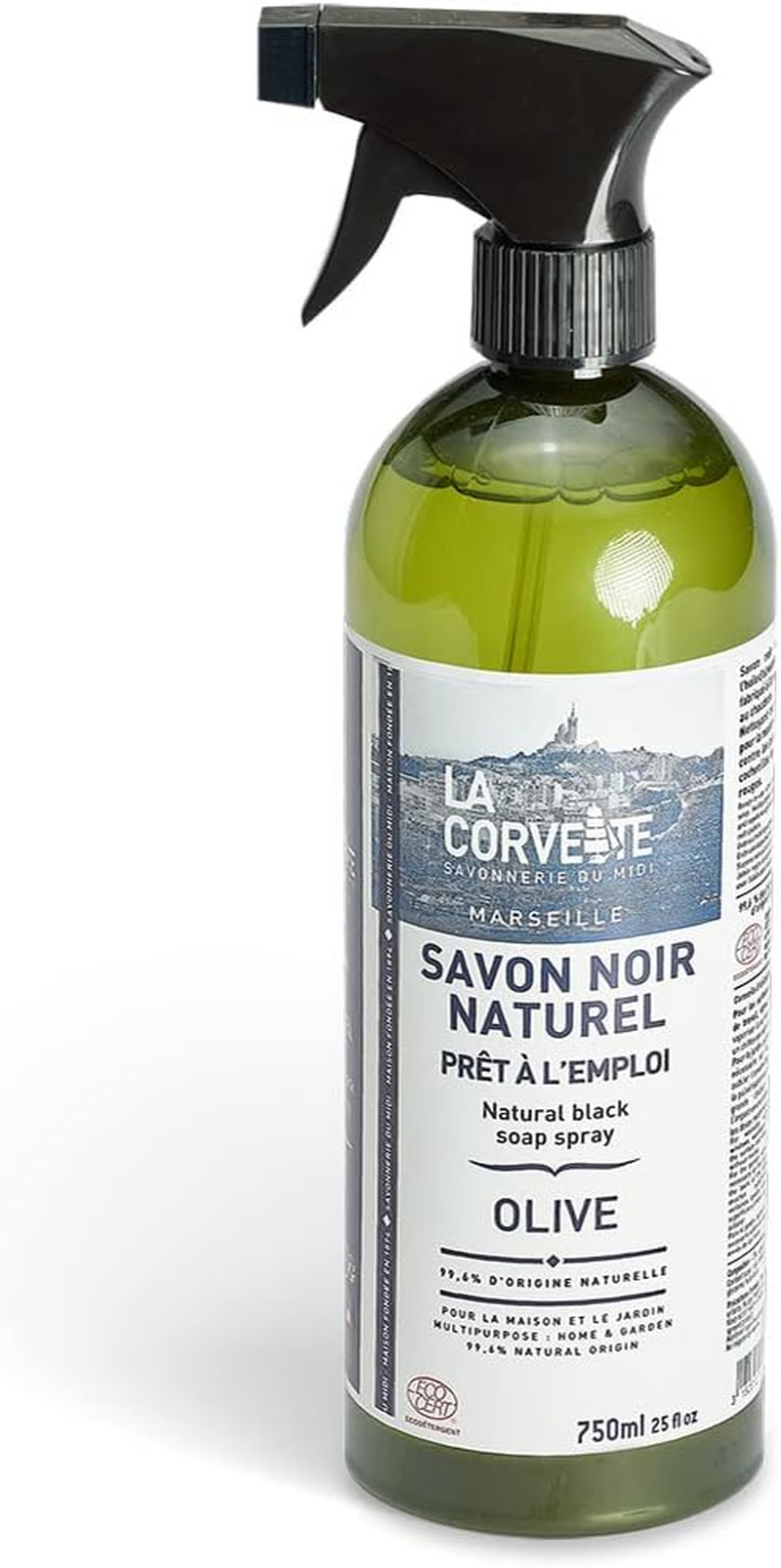La Corvette Black Ecological Liquid Soap Olive Spray Ecocert 750Ml image number 2