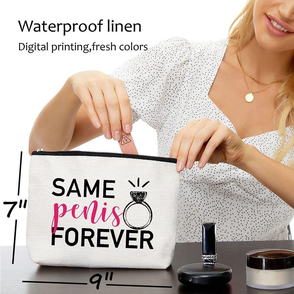 Fun Bridal Shower and Engagement Gifts for Bride - Bachelorette Party Makeup Travel Case and Bag image number 2