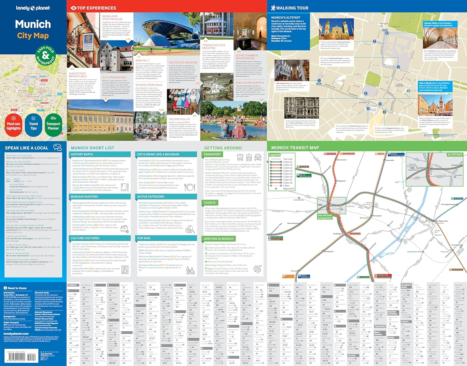 Lonely Planet Munich City Map