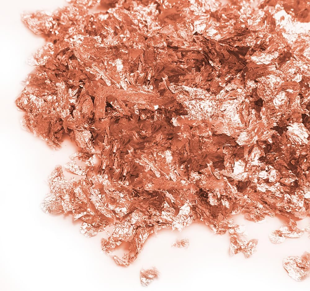 20 Grams Leaf Sheets, Silver Plated Brass Crafting Flakes, for Picture Frames, Home Decoration& Wedding Decor (Silver)