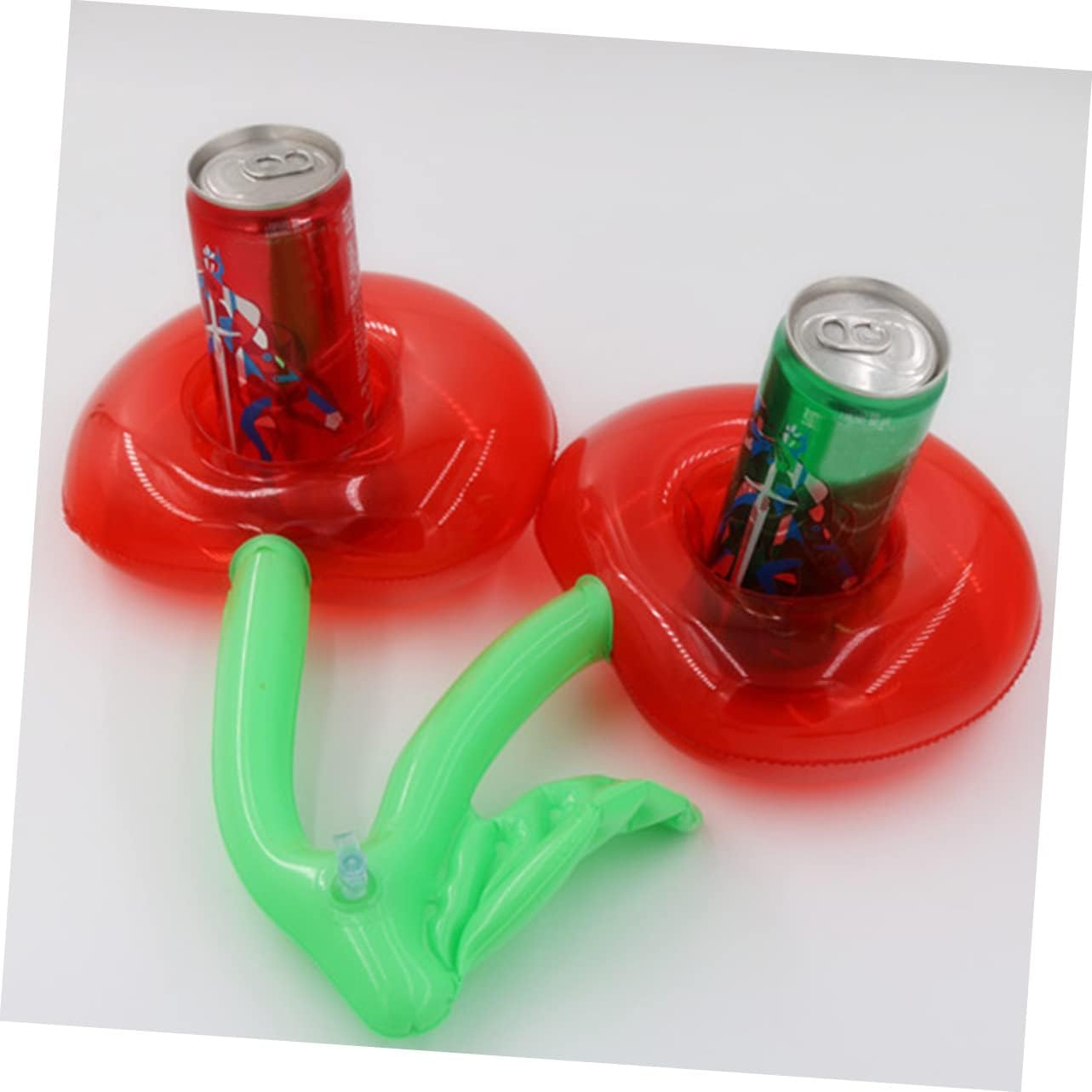 2Pcs Floating Drink Holder Inflatable Cherry Shape Drink Cup Holder Beach Pool Floats for Summer Party Favors Swimming Pool Decoration image number 5