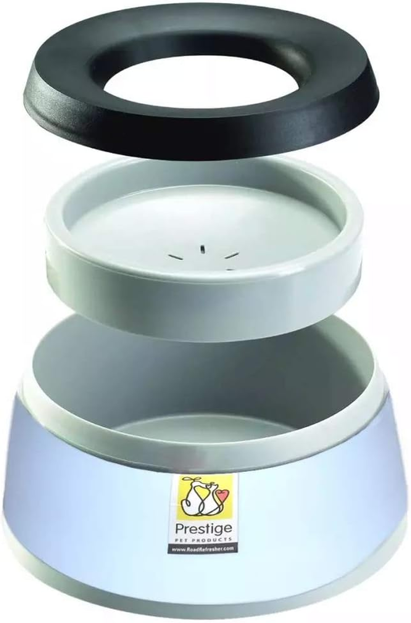 Road Refresher Prestige Non Spill Pet Water Bowl, S, Blue