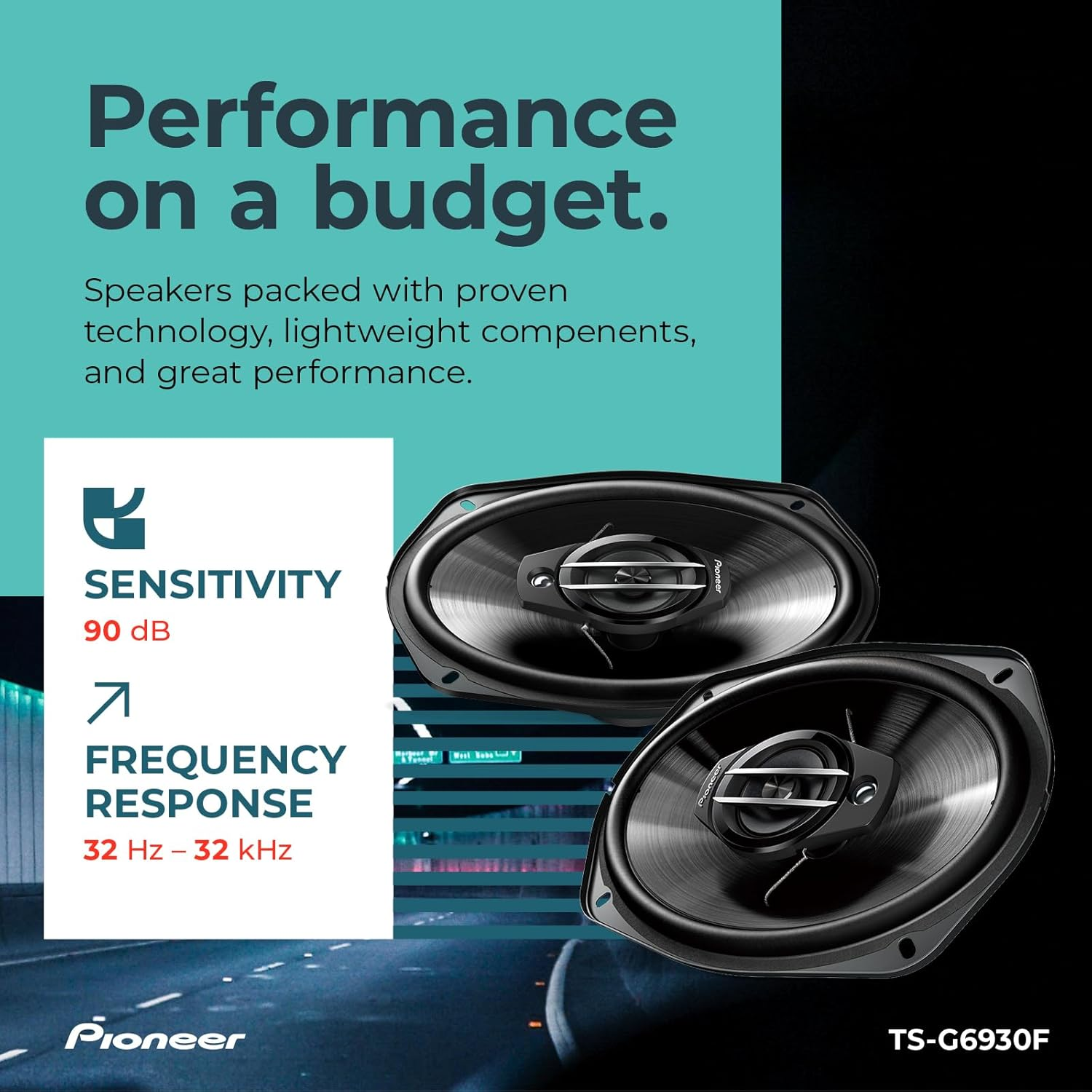 Pioneer TS-G6930F 6" X 9" 3-Way Coaxial Speaker 400W Max. / 45W Nom. image number 3