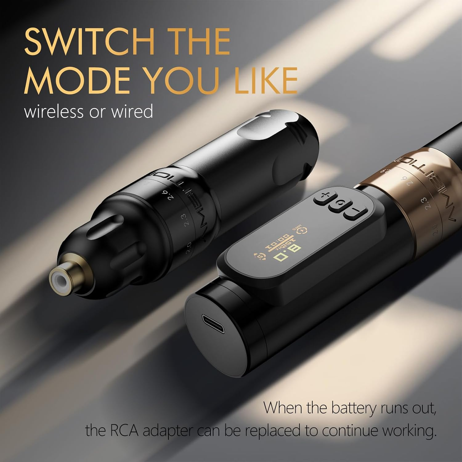 Ambition Sally 270 Rotary Tattoo Gun, Wireless Tattoo Machine with Adjustable Stroke 1300 Mah Battery 270 G.Cm Torque Coreless Motor, Permanent Makeup Tattoo Pen for Eyebrow Eyeliner Lips SMP Artists image number 2