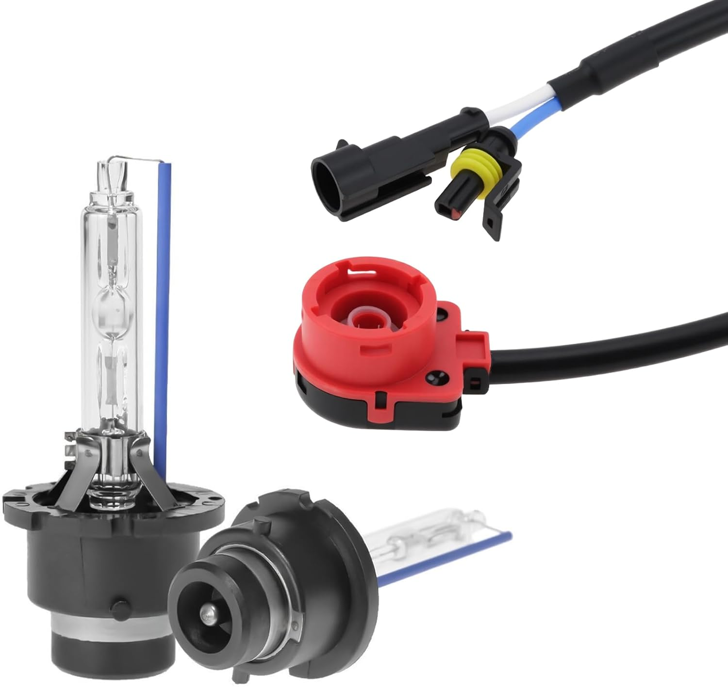 SING F LTD 2PCS 35W HID Xenon Bulb Control Unit Adapter Plug Compatible with D2S D2R D2C HID Xenon Bulb Relay Harness image number 5