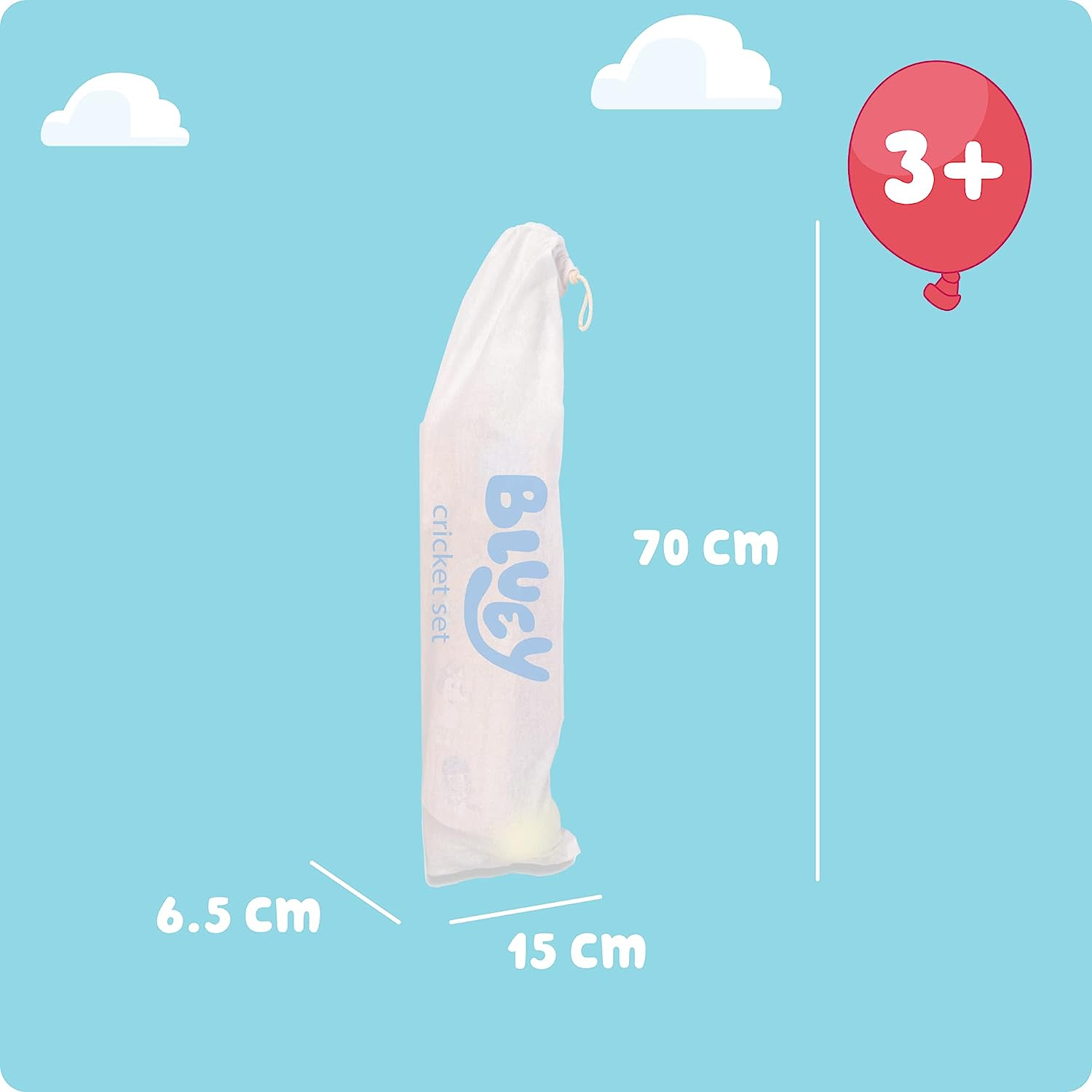 Bluey Wooden Cricket 10-Piece Activity Toy Playset image number 2