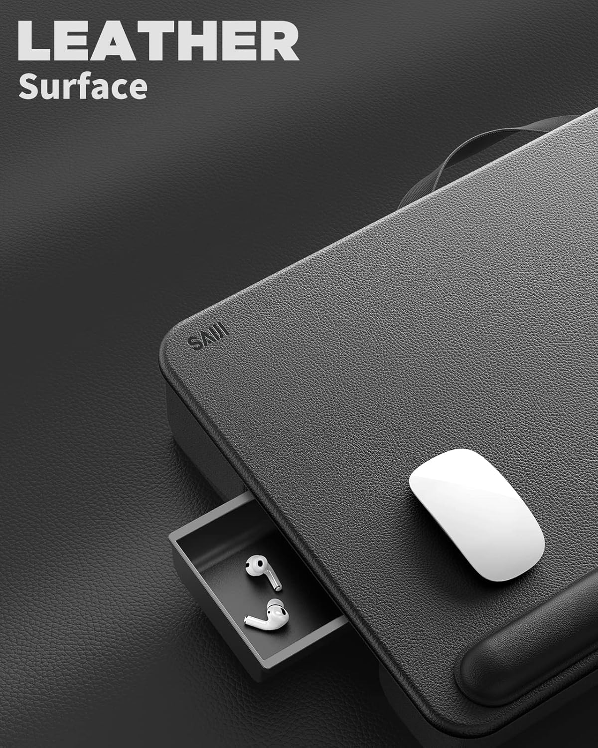 SAIJI Laptop Lap Desk, Portable Laptop Desk for Bed - Fits up to 17" Laptops & Macbook,Lightweight Lap Tray Table with Storage Drawer, Lap Desk with Cushion, Lap Stand for Bed & Couch image number 3