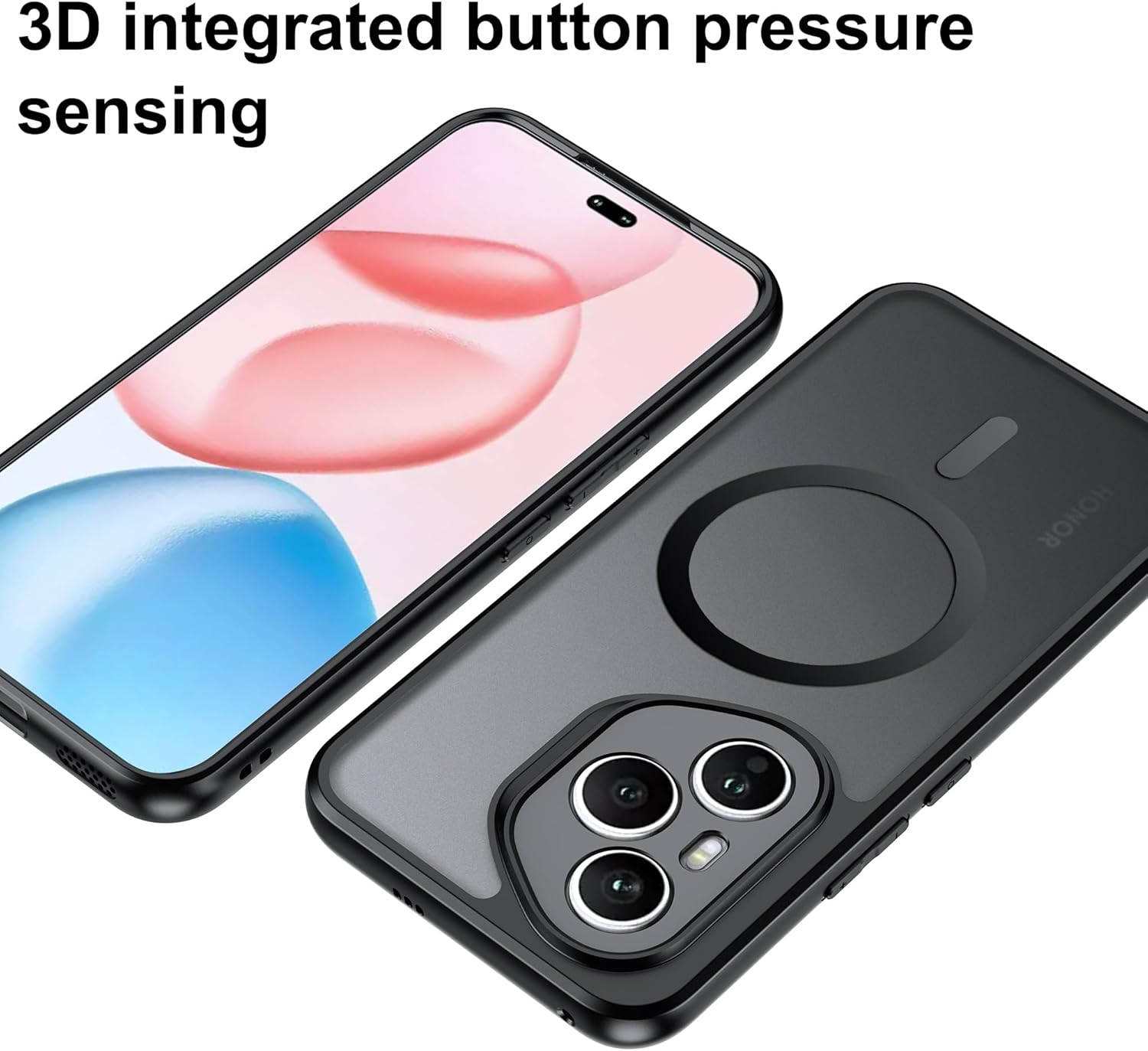 Effcotuo Magnetic Case for Honor 400 Pro 5G Case [Compatible with Magsafe] Full Camera Protection, Magnetic Mobile Phone Case Case, Shockproof Thin Translucent image number 3