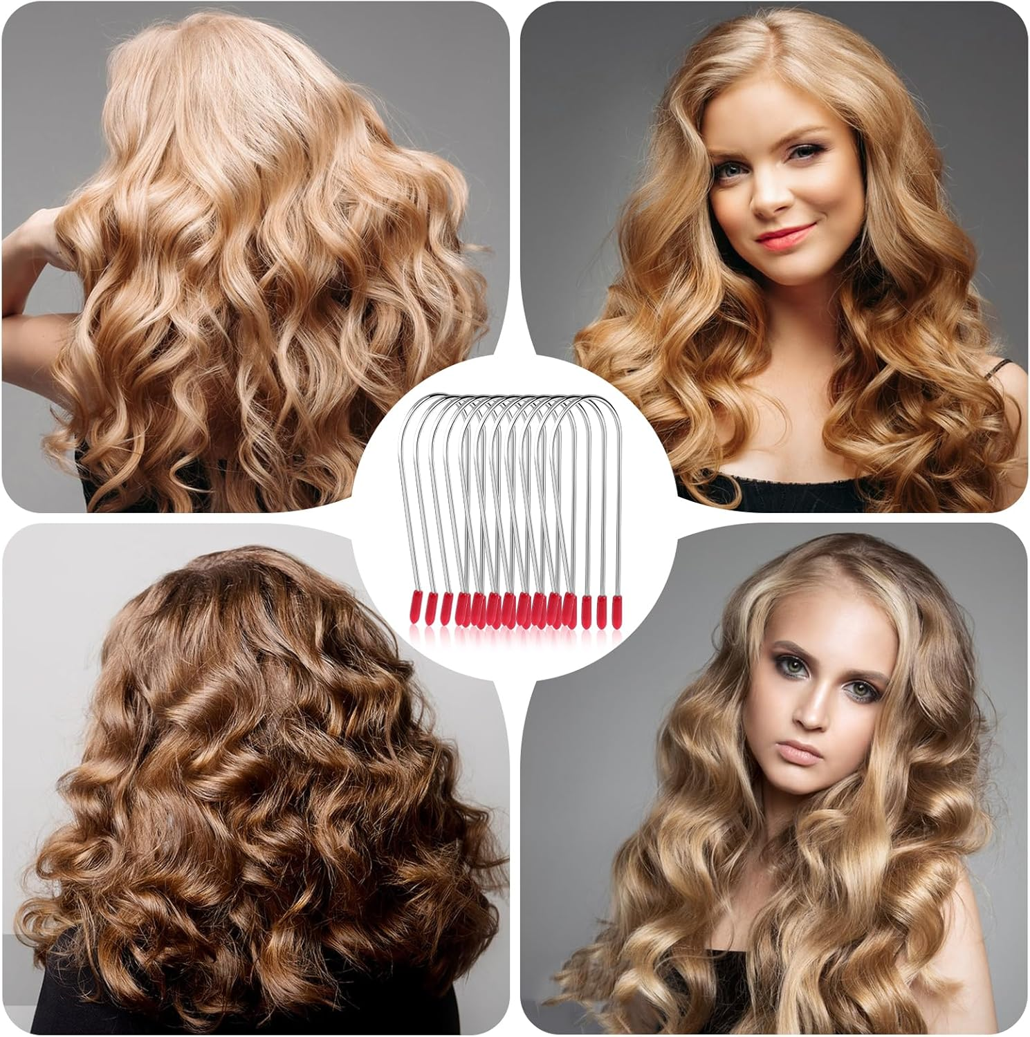 20 Pieces Hair Roller Clips, Replacement Securing Pins Kit for Long Hair, Portable Travel 1.25 Inches Rollers image number 5