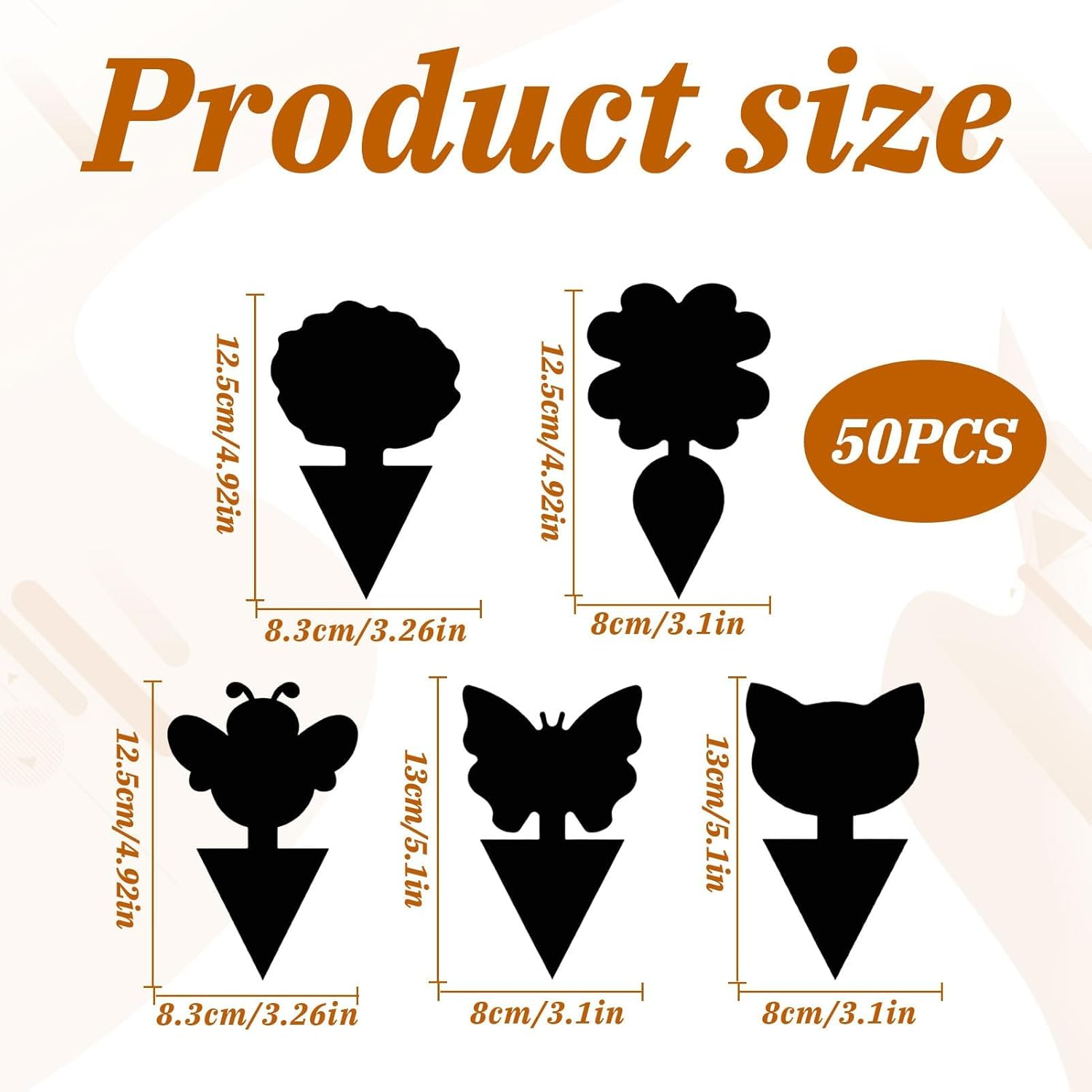 Fruit Fly Trap Indoor, Gnat Sticky Trap, 50 PCS Fruit Fly Traps for Whiteflies Mosquitos Fungus Aphids Leafminers, Gnat Trap for Indoor Outdoor Use Protect the Plant, Pest Control(Black) image number 4