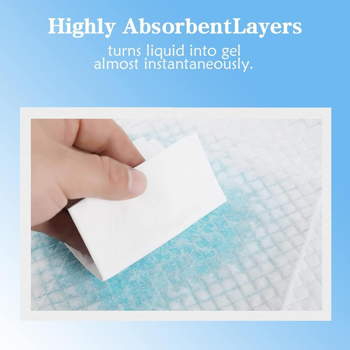 100 PCS Pet Training Pee Pads 18" X 24", Super Absorbent Disposable Dogs Diaper Pads Leak Pads, Fast Drying Pet Toilet/Puppy Potty Pee Mats for Dogs Cats Rabbits Pets - Blue (45*60Cm) image number 1