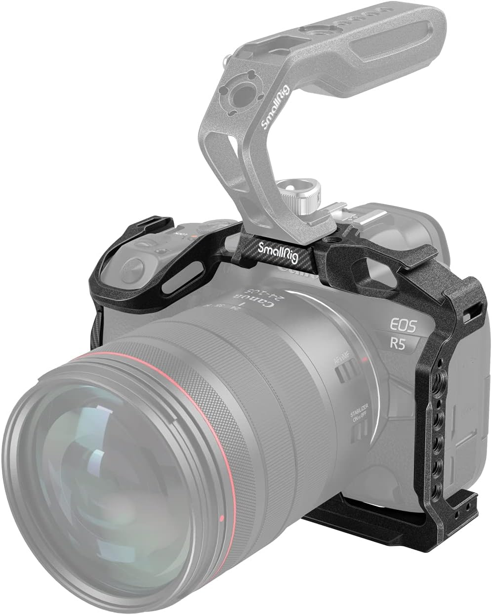 Smallrig R5 / R5 C / R6 Cage for Canon R5 / R5 C / R6 Mirrorless Camera, Aluminum Alloy Cage W/Streamlined Structure for Canon R5 R6 R5 C Camera - 3233B image number 6