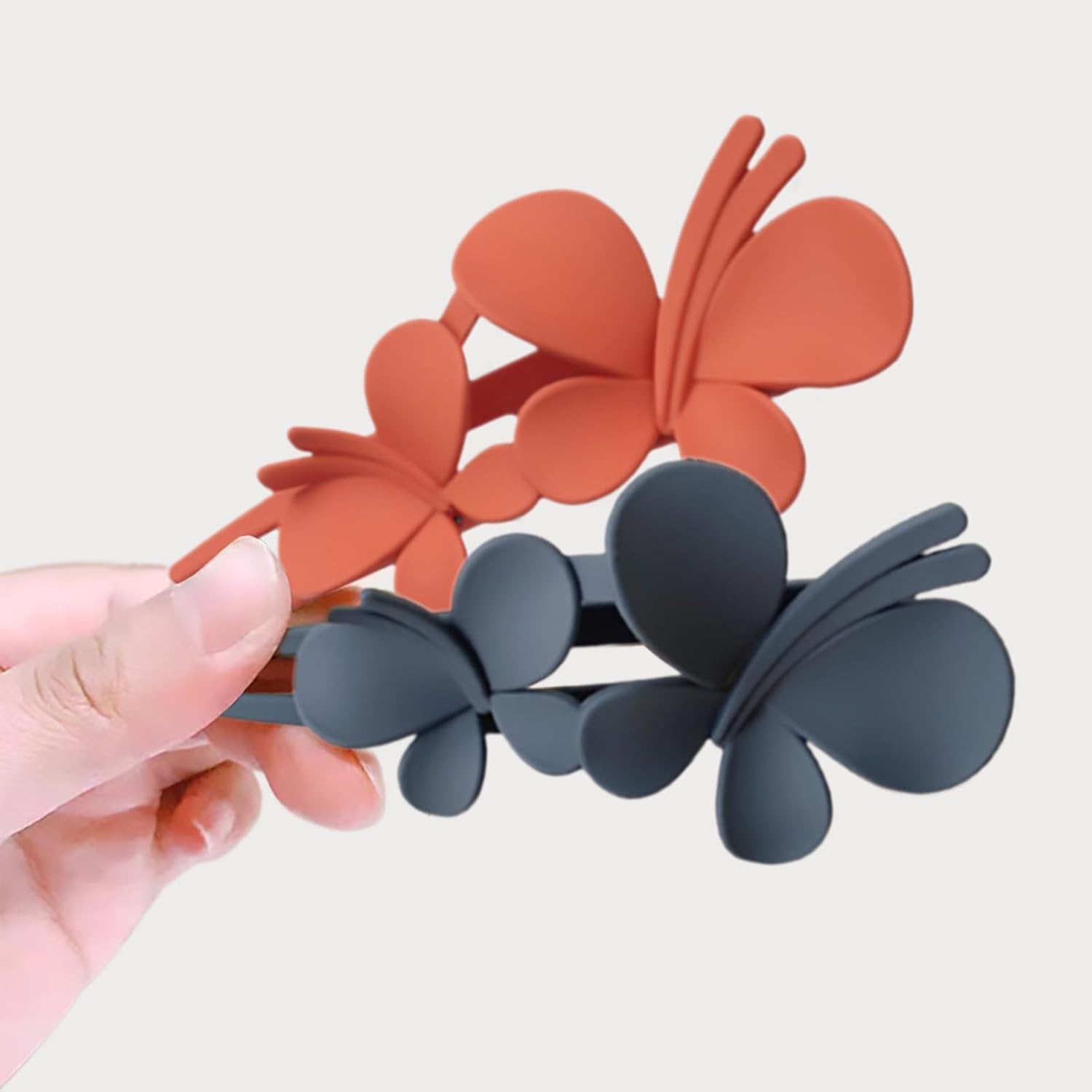 WEIPUER Butterfly Hair Clip Hair Clips Women'S Large Matt Duckbill Hair Clip Crocodile Hair Clip for Women Girls (Pack of 4) image number 1