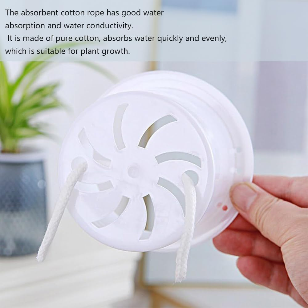 4PCS Self-Watering Planters &ndash; Transparent Double-Layer Indoor Flower Pots with Automatic Watering System &ndash; Diamond Design Plastic Planters for Orchids, Herbs, and Small Plants