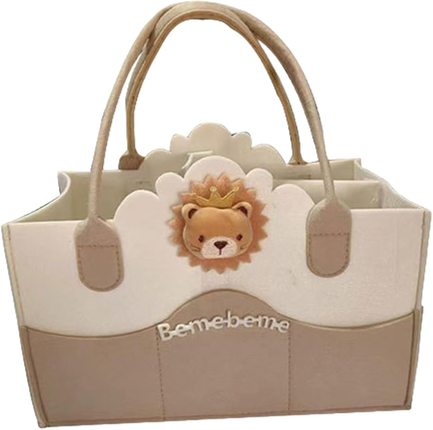 Baby Caddy Organizer Thicken Cartoon Felt Multifunctional Portable Baby Diaper Caddy Nursery Storage Bag for Mom Kids image number 1