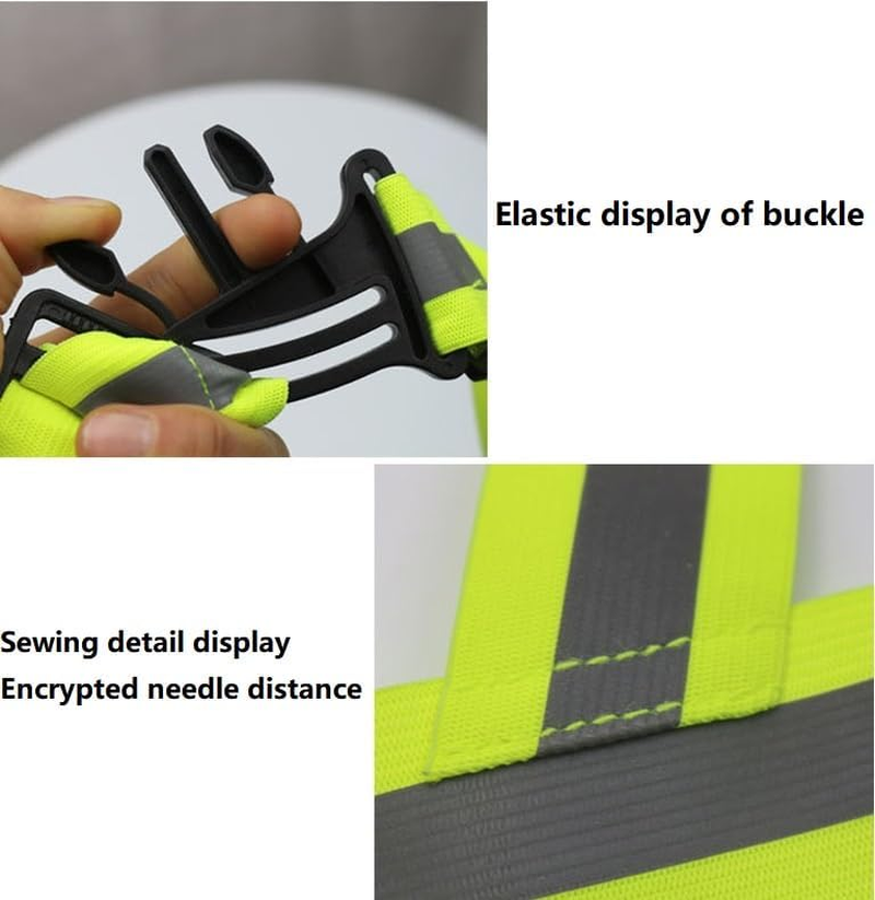 2 Pack Safety Vest Reflective High Visibility Safety Belt Tape Elastic and Adjustable Reflective Gear for Running, Walking, Jogging,Cycling,Motorcycle image number 1