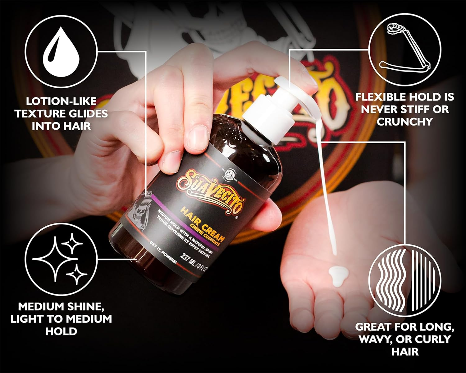 Suavecito Hair Cream, 8 Ounce image number 4