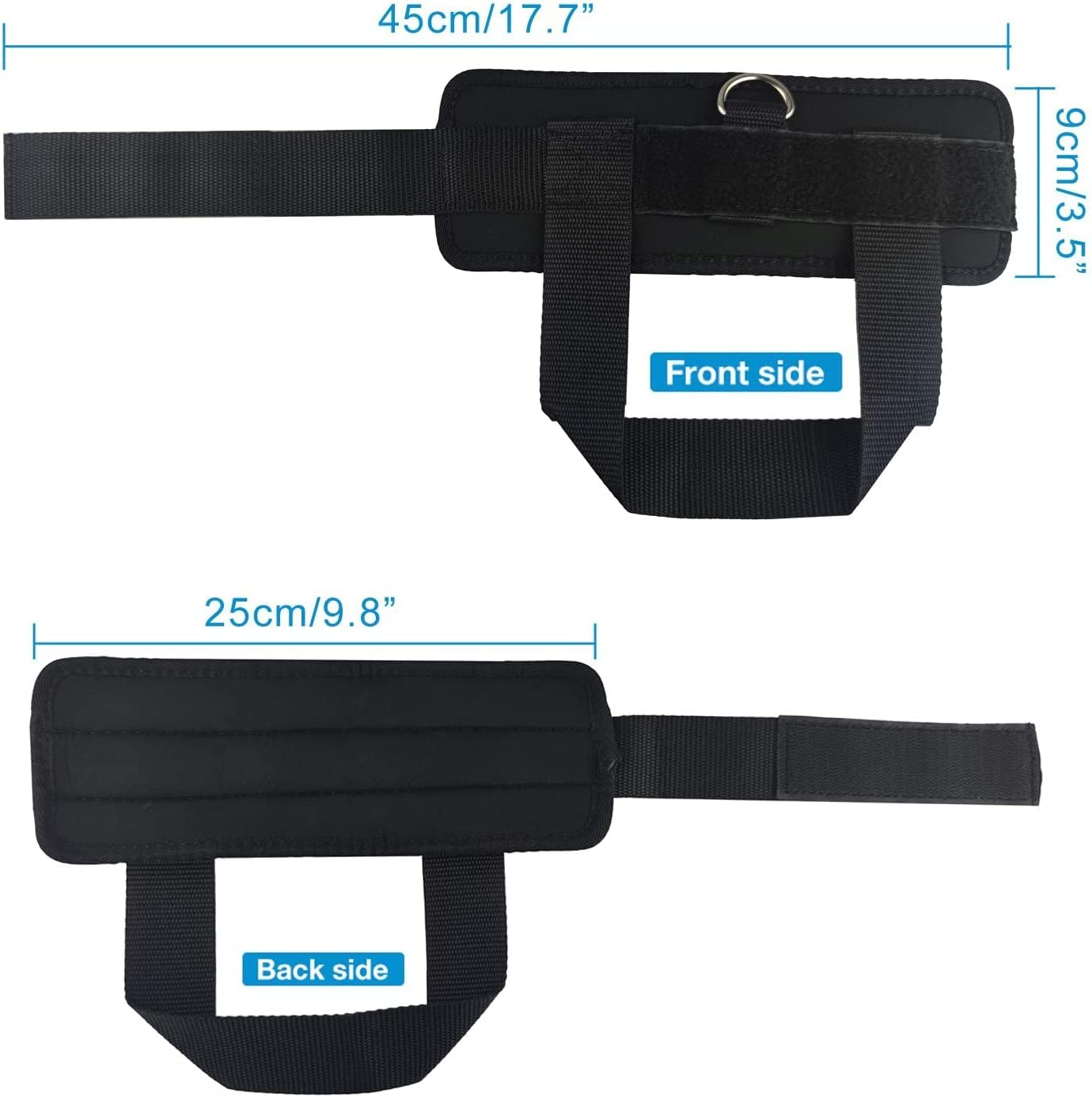 KEPTFIT Best Ankle Straps for Cable Machines D-Ring Adjustable Neoprene Premium Cuffs to Enhance Legs, Abs & Glutes for Men & Women