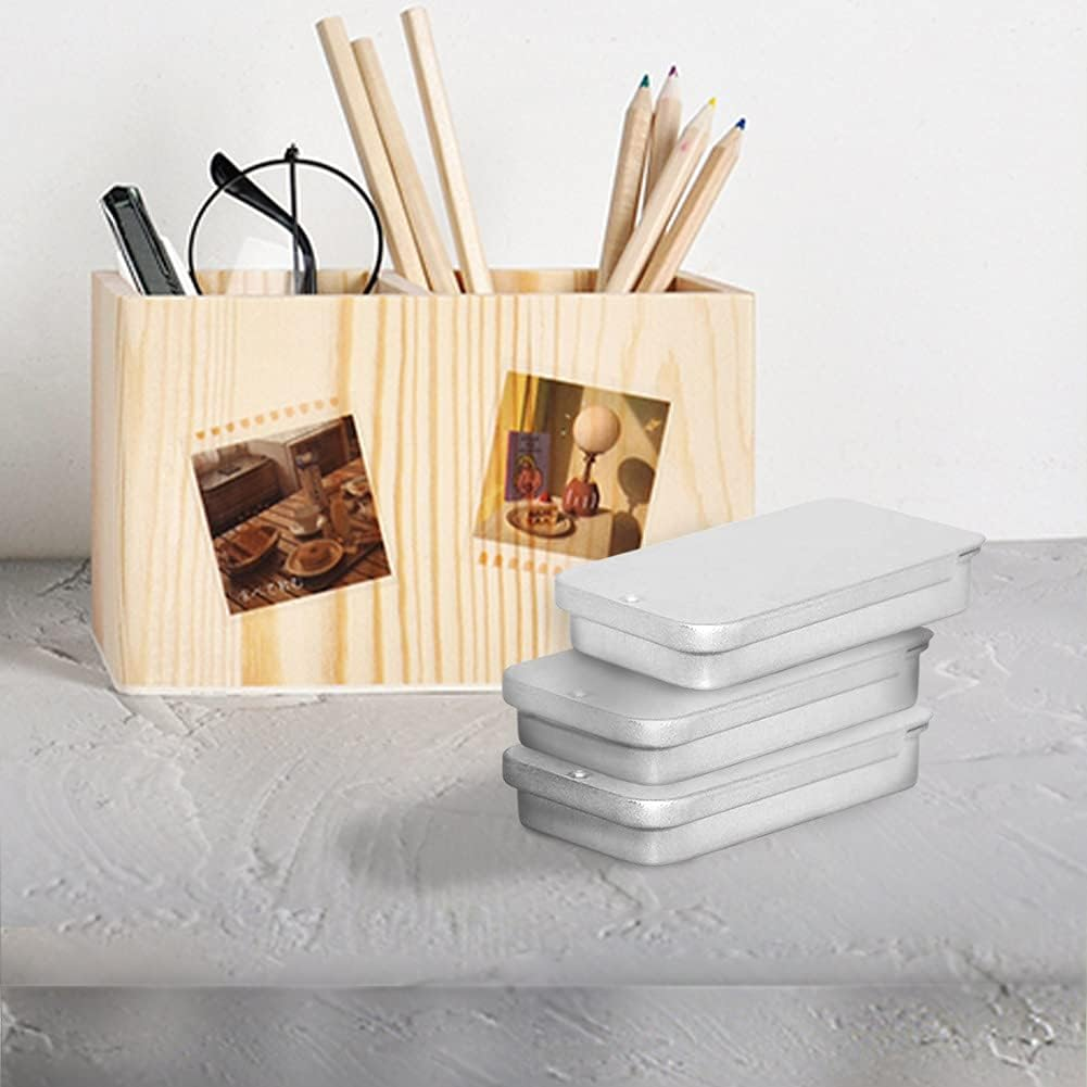 Empty Slide Top Tin Containers for Lip Balm, Crafts, Storage Kit - .25Oz, 6 Pack image number 5