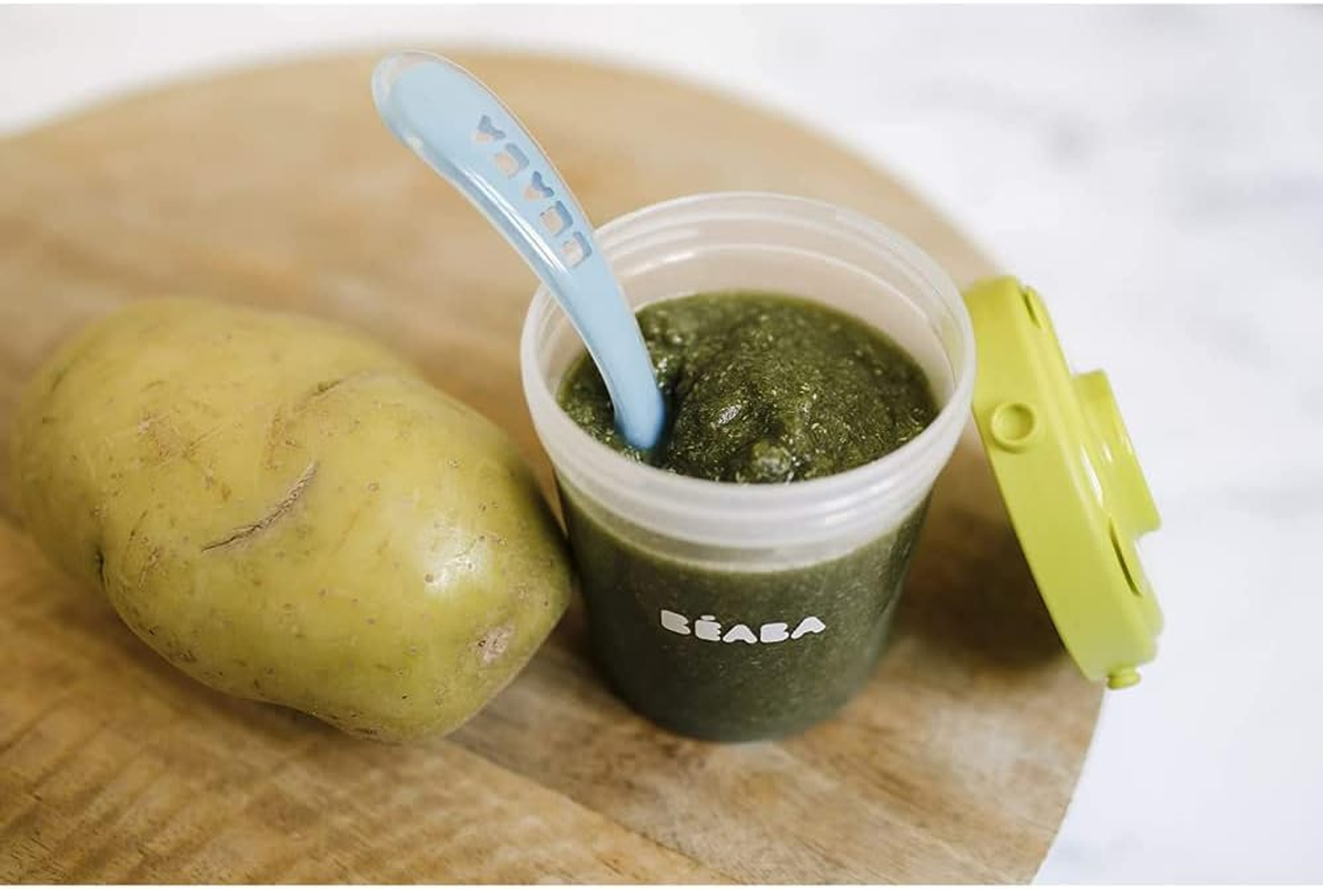 BEABA 1St Stage Silicone Spoon, Blue - Blue image number 3