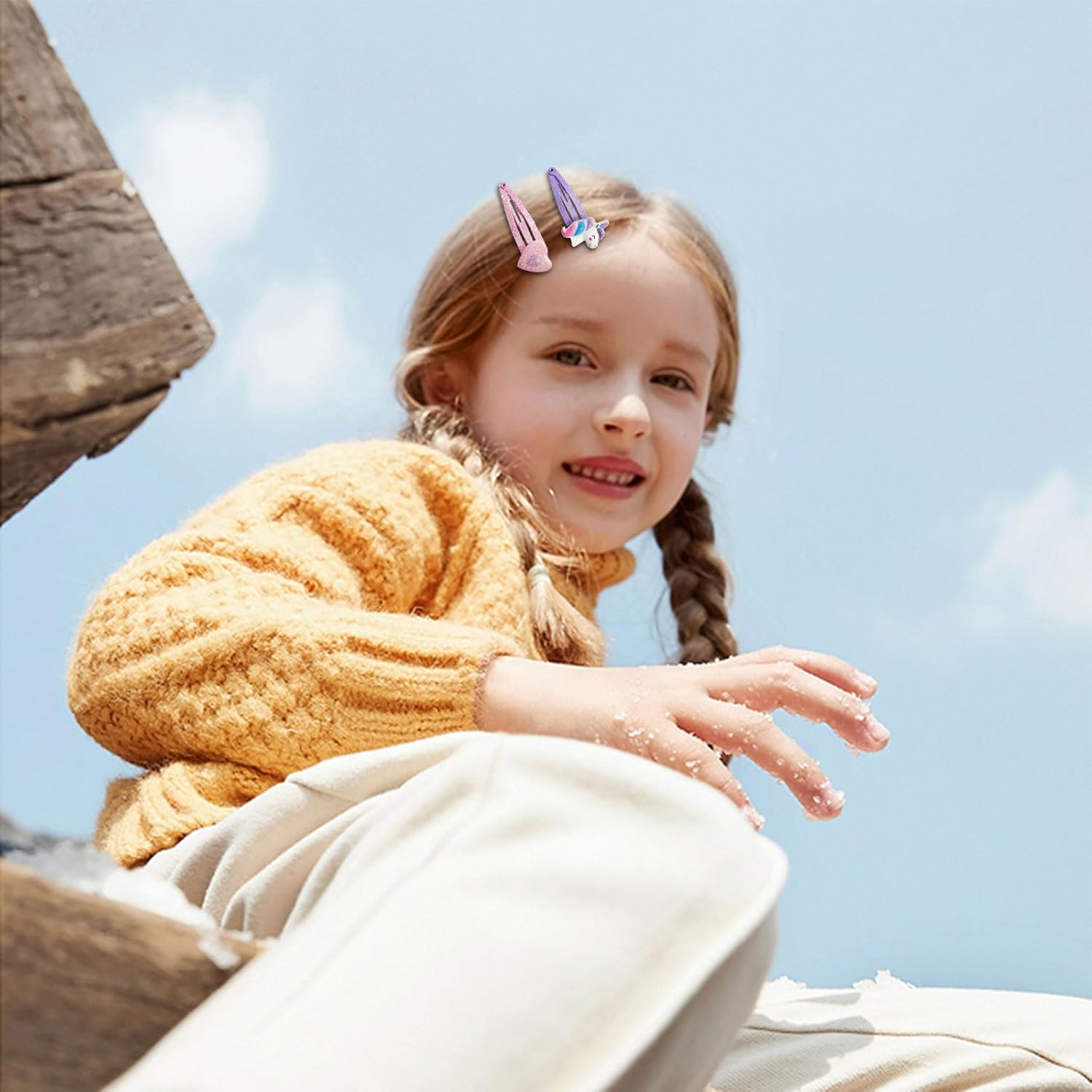 Mrltau Pack of 12 Children'S Hair Clips, Multicoloured, Unicorn Hair Clips for Girls, Hair Clips, Girls' Hair Clips, Cartoon Clips, Children, Hair Clips Girls. image number 6