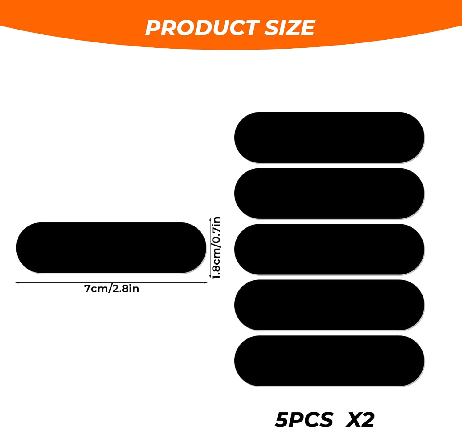 MAEZOE 10Pcs Black Reflective Stickers for Motorcycle Helmet &ndash; Night Visibility, Weatherproof Adhesive, Discreet Design &ndash; for Bike, Scooter, Kids Helmet Riders