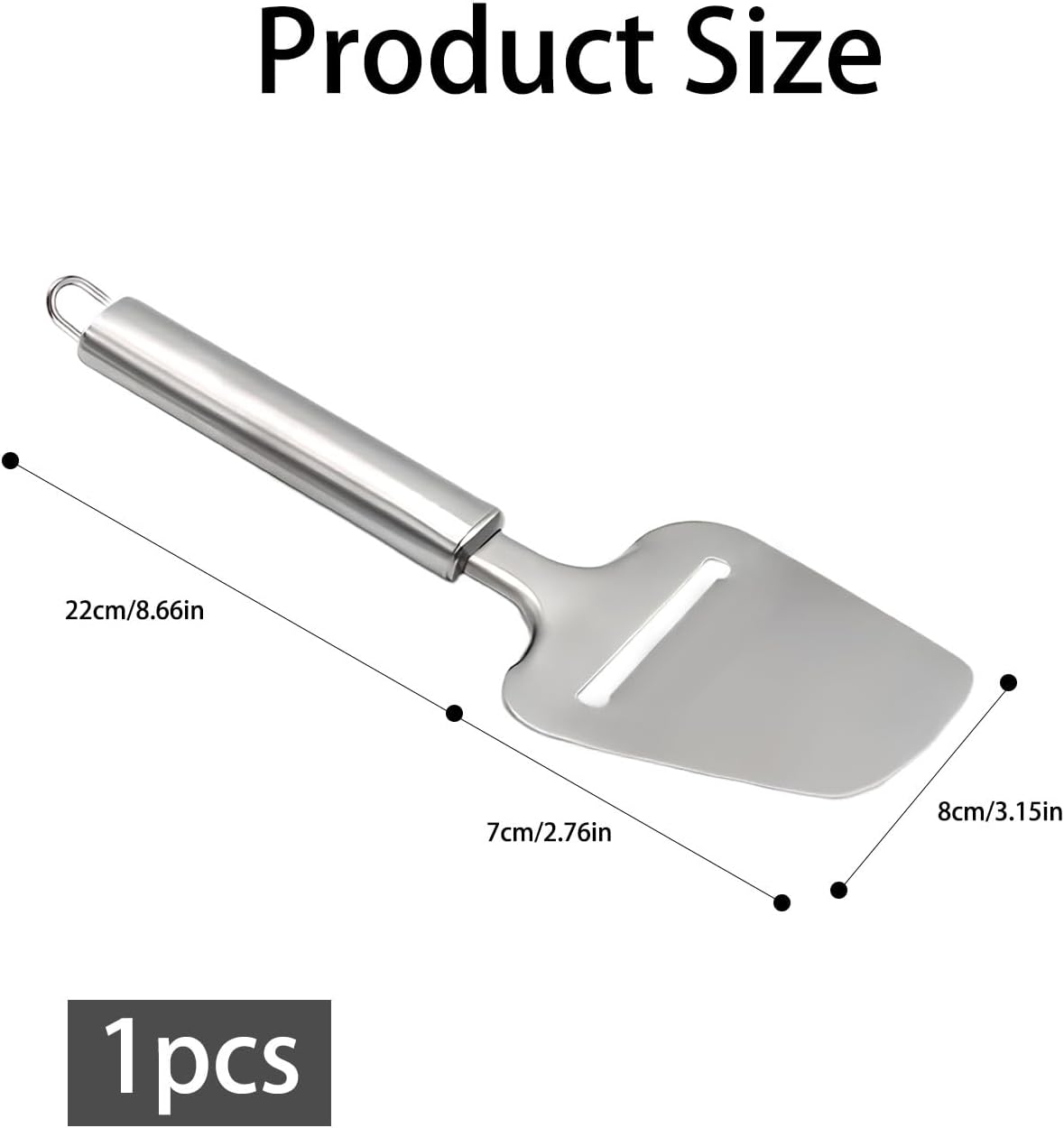 Stainless Steel Cheese Slicer, Hand-Held Knife, Non-Stick Cheese Slicers for Block Cheese, for Soft, Semi-Soft and Semi-Hard Cheeses for Kitchen Cookingcheese Slicer image number 6