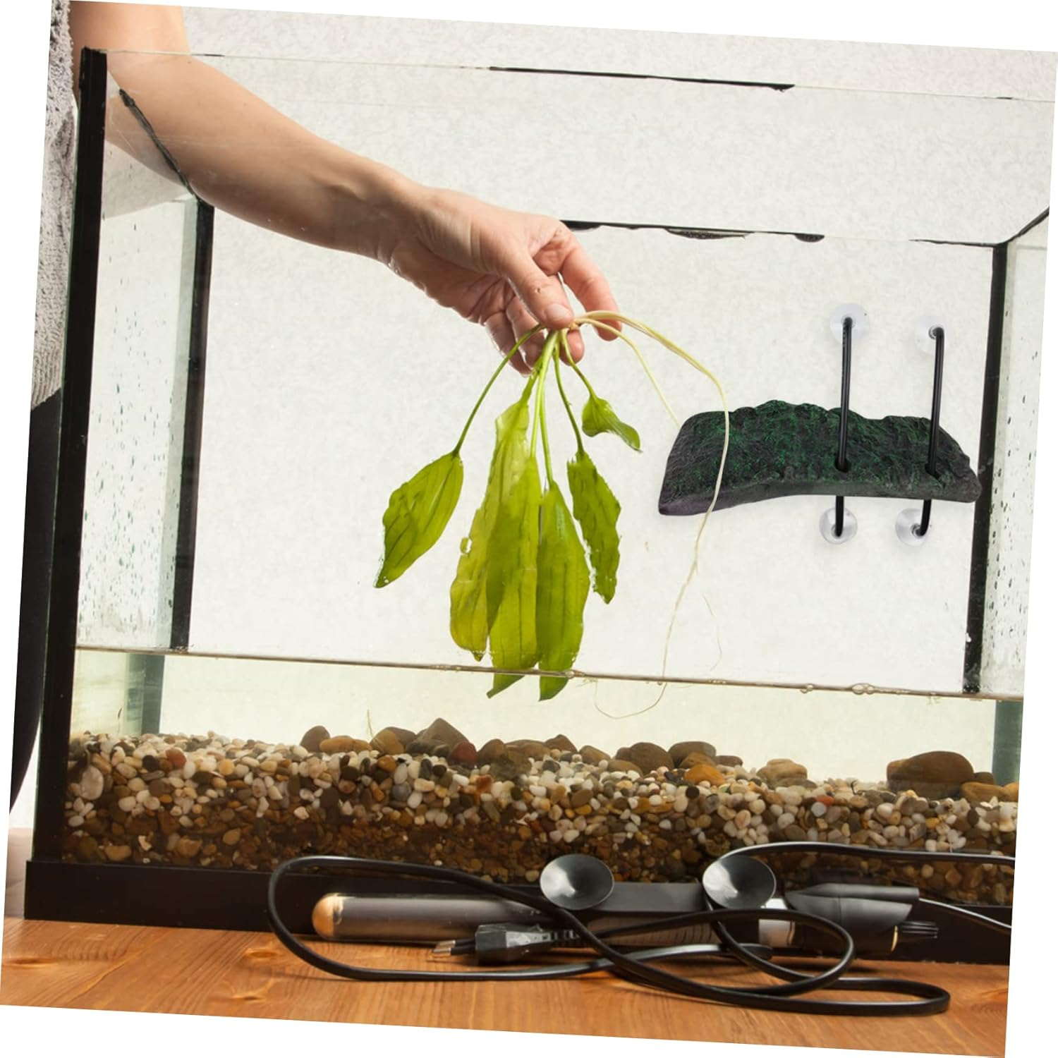 HEALEEP Simulated Bark Terrace for Turtle Tortoise Basking Platform Pet Terrace Decoration Fish Tank Ornament Turtle Float Simulation Bark image number 2