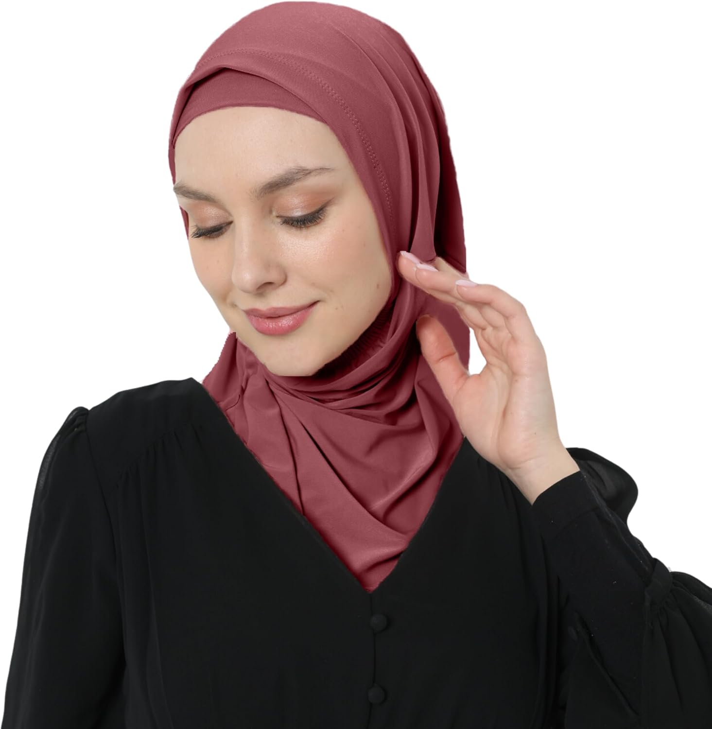 Istanbulstyles Elegant Stretchable Hijab for Women, Instant and Durable, Tailored for Muslim Women Consists of 2Pieces