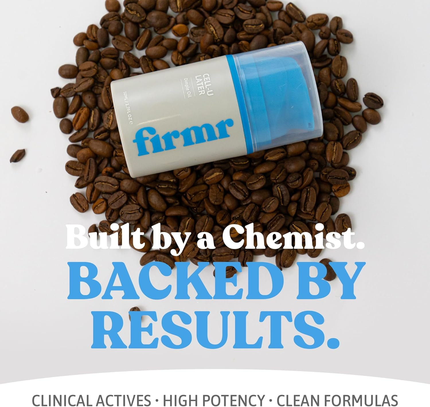 Firmr Cell-U Later Cellulite Toning Serum - Tightening, Smoothing, Firming Solution - Supports Natural Collagen & Hyaluronic Acid Production - Suitable for All Skin Types - Coffee Scent - 1.7 Fl.Oz image number 4