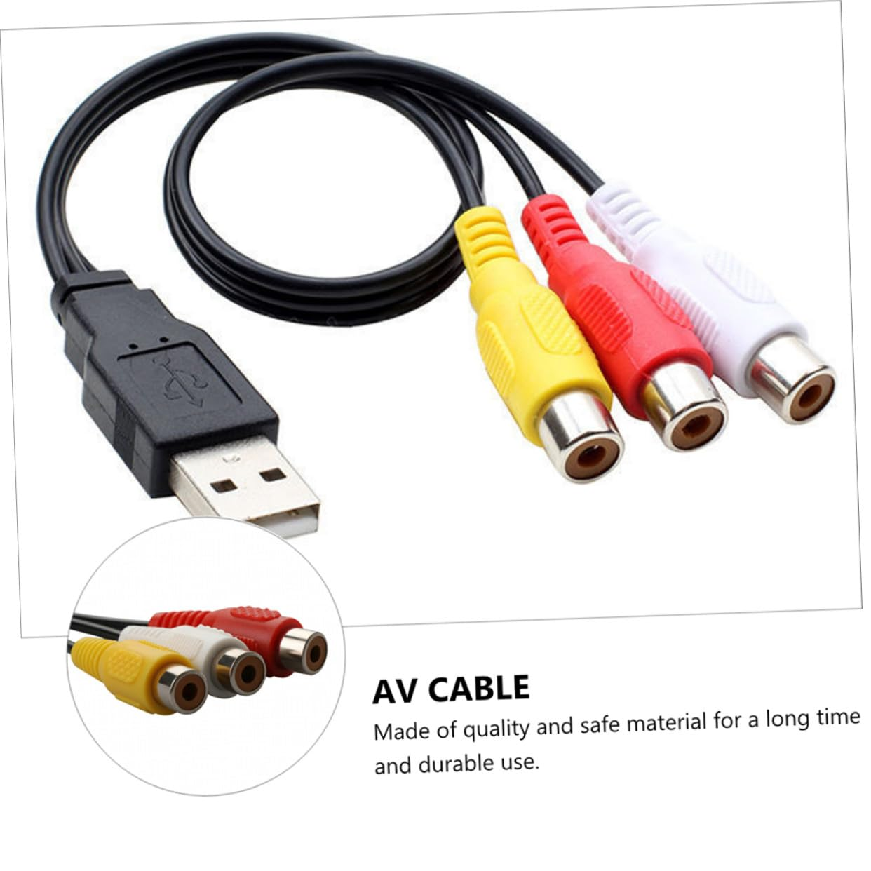 UTHCLO USB to Audio Adapter Cable Set Lightweight for Tv Computer Home Theater Connection image number 2