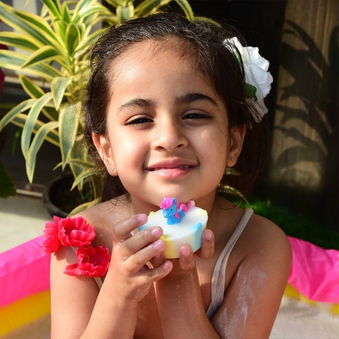 Laviche Bath Essentials Combo of 3 Soaps(1 Unicorn Soap, 1 Pastry Soap, 1 Donut Soap) Soap for All Skin image number 4