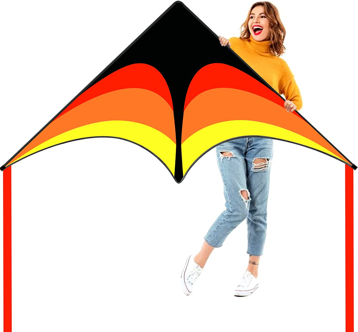 Delta Kite for Kids & Adults Easy to Fly Large, Sing Line Beach Kite for Beginners, Easy Flying Kite for Boys & Girls image number 1