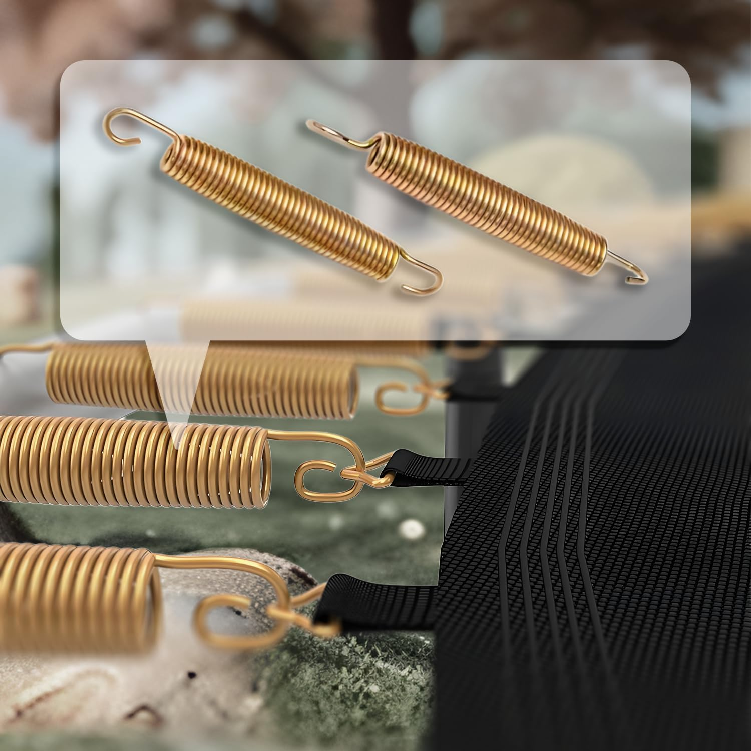 Woowood 5.5 Inch Trampoline Springs Heavy Duty Stainless Steel Replacement Parts, Universal Trampoline Spring Tool, Weather-Resistant, Set Of image number 1