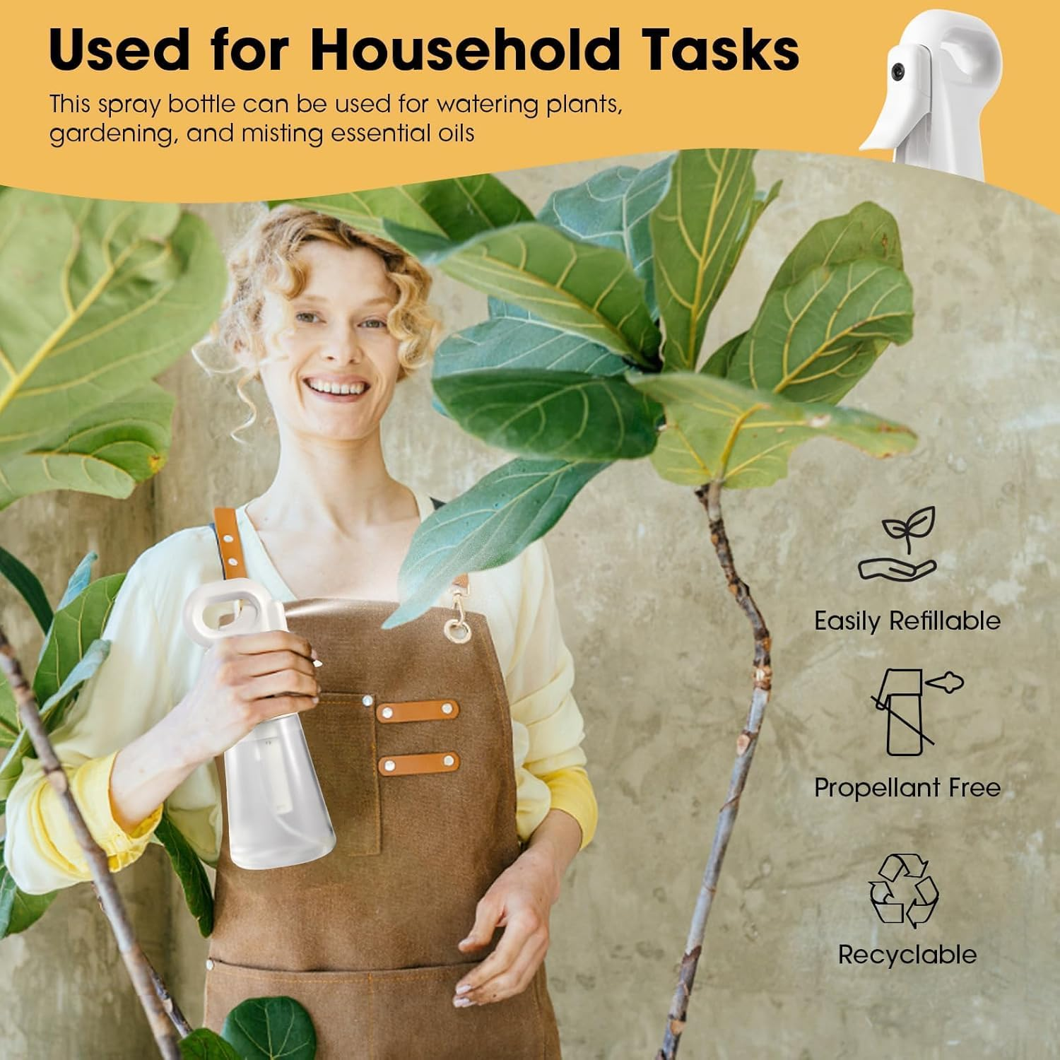 2Pcs Fine Continuous Spray Bottle,Hair Spray Misting Bottle,Fine Mist Spray Bottle,Hair Water Spray Bottle,Continuous Mister Water Spray Bottle,Fine Mist Spray Bottle Water Mister Spray Bottle,300Ml image number 1