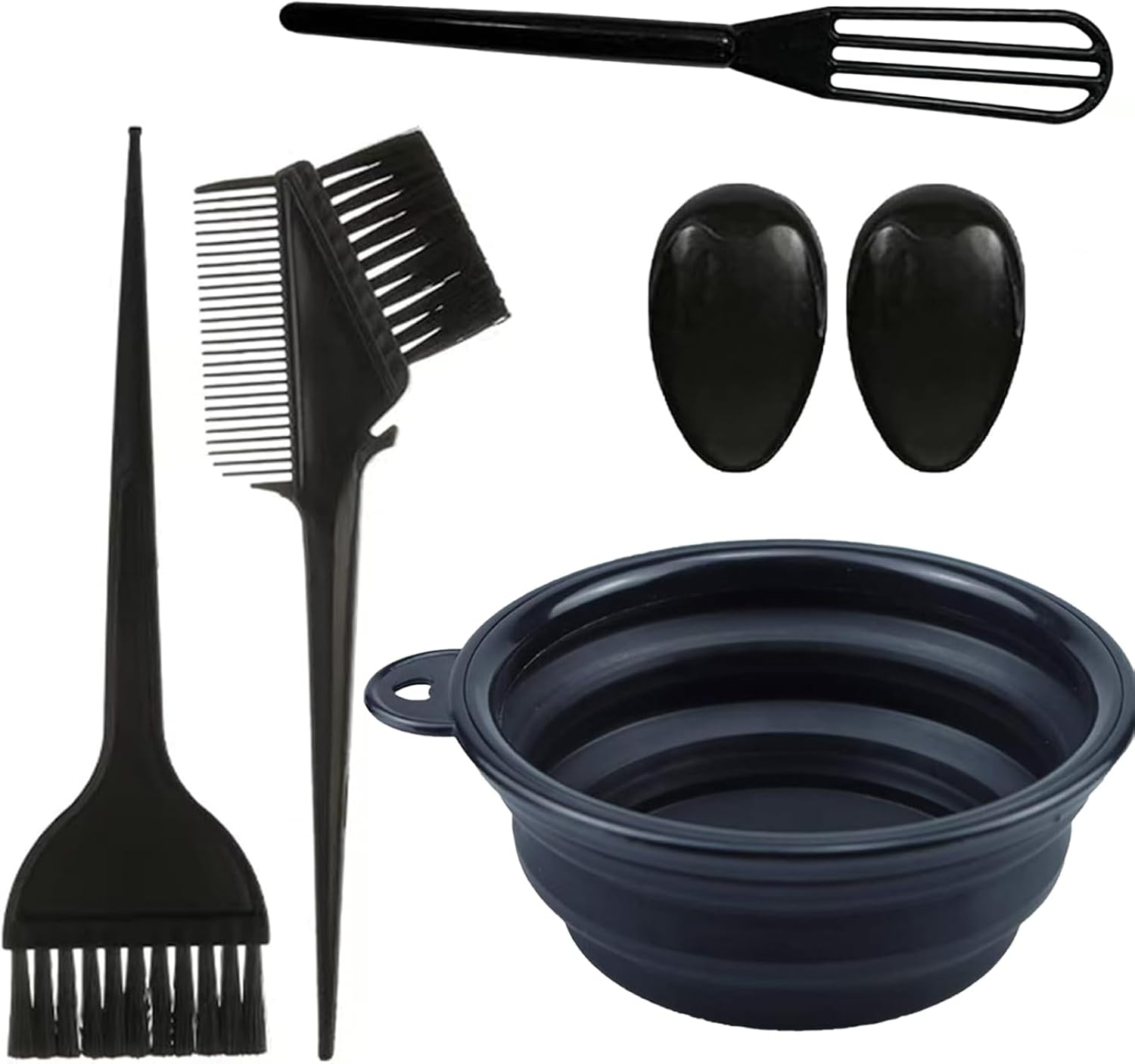 Lxtness 5 Pcs Hair Coloring Brushes, Hair Dye Brush and Mixing Bowl Set, Double-Sided Hair Dying Brushes Tint Comb Set,Highlighting Kit Ideal for DIY Home Salon image number 3