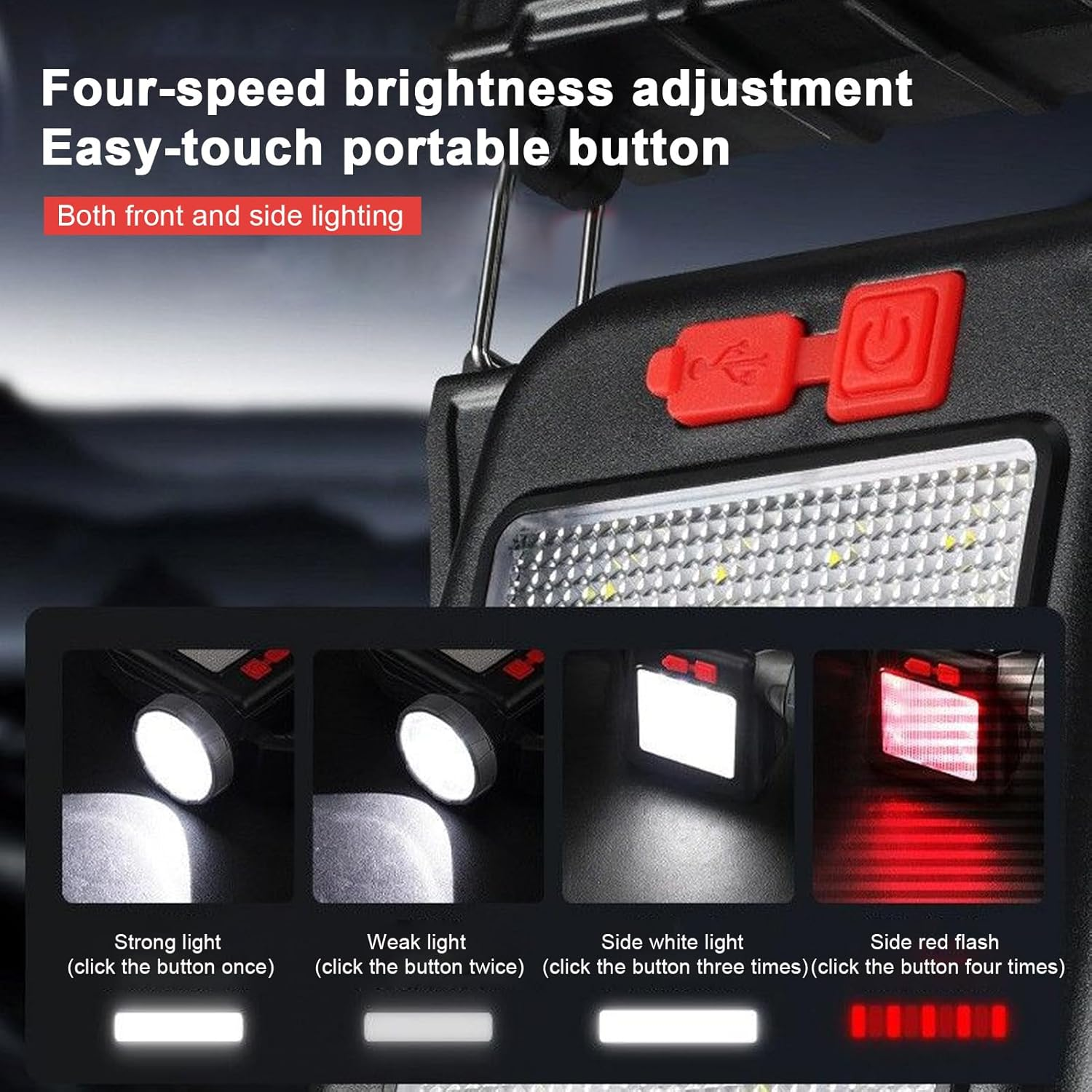 Solar Flashlight Rechargeable, Travel Flashlight Torch, Rechargeable Handheld Torch for Hiking Fishing Tent, Compact Outdoor Lighting Tool image number 6