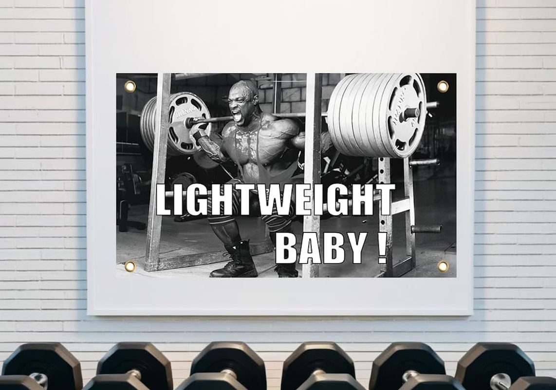 3X5 Feet Ronnie Coleman Lightweight Flag with Four Brass Grommets - Inspire Your Workout with This Flag - Inspirational Stay Motivated with Cool Motivation Art - Fitness Wall Decor for Gym image number 5