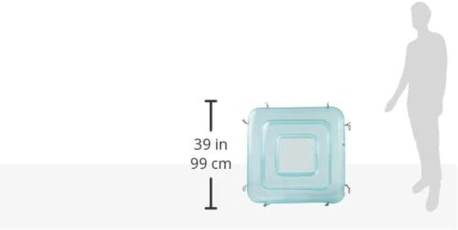 FUNBOY Clear Blue Chaise Connection Inflatable Drink Cooler, Connects Four FUNBOY Chaise Lounger Pool Floats, Floating Drink Holder, Perfect for a Summer Pool Party