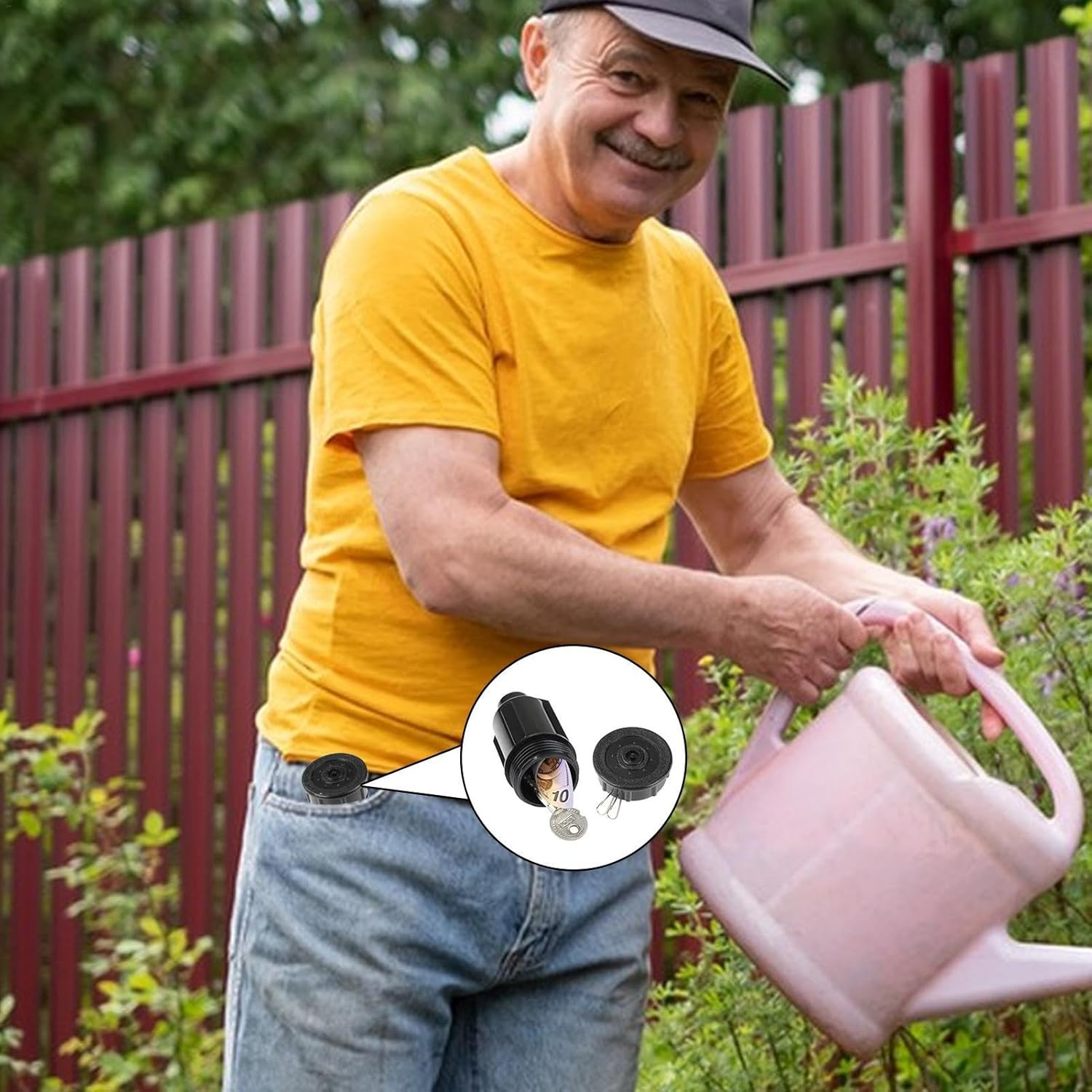 Safehide Outdoor Key Holder - Water Nozzle Shape Waterproof Hidden Key Box Vibrant Multi-Function Key Hider Spare Organizer for Garden, Lawn, Doorway, Backyard