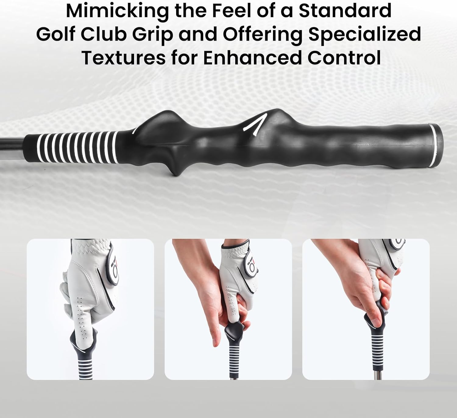 FINGER TEN Golf Swing Trainer Aid Grip Trainer Training Equipment Lightweight Stretchable Practice Rod Portable Speed Ergonomic Grip for Right Handed Golfer image number 5