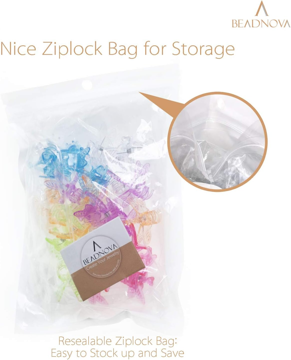 BEADNOVA Orchid Clips 30Pcs Dragonfly Plant Clips Orchid Support Clips Vine Clips Plant Clips for Support Flower Orchid Vine (Mix Color, 30PCS) image number 3